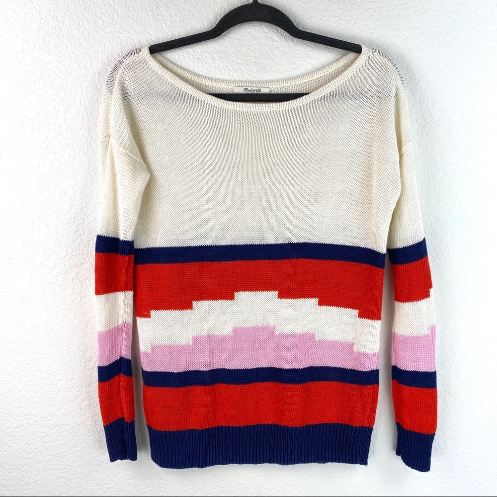 Madewell Colorful Linen Sweater Size XS Pullover